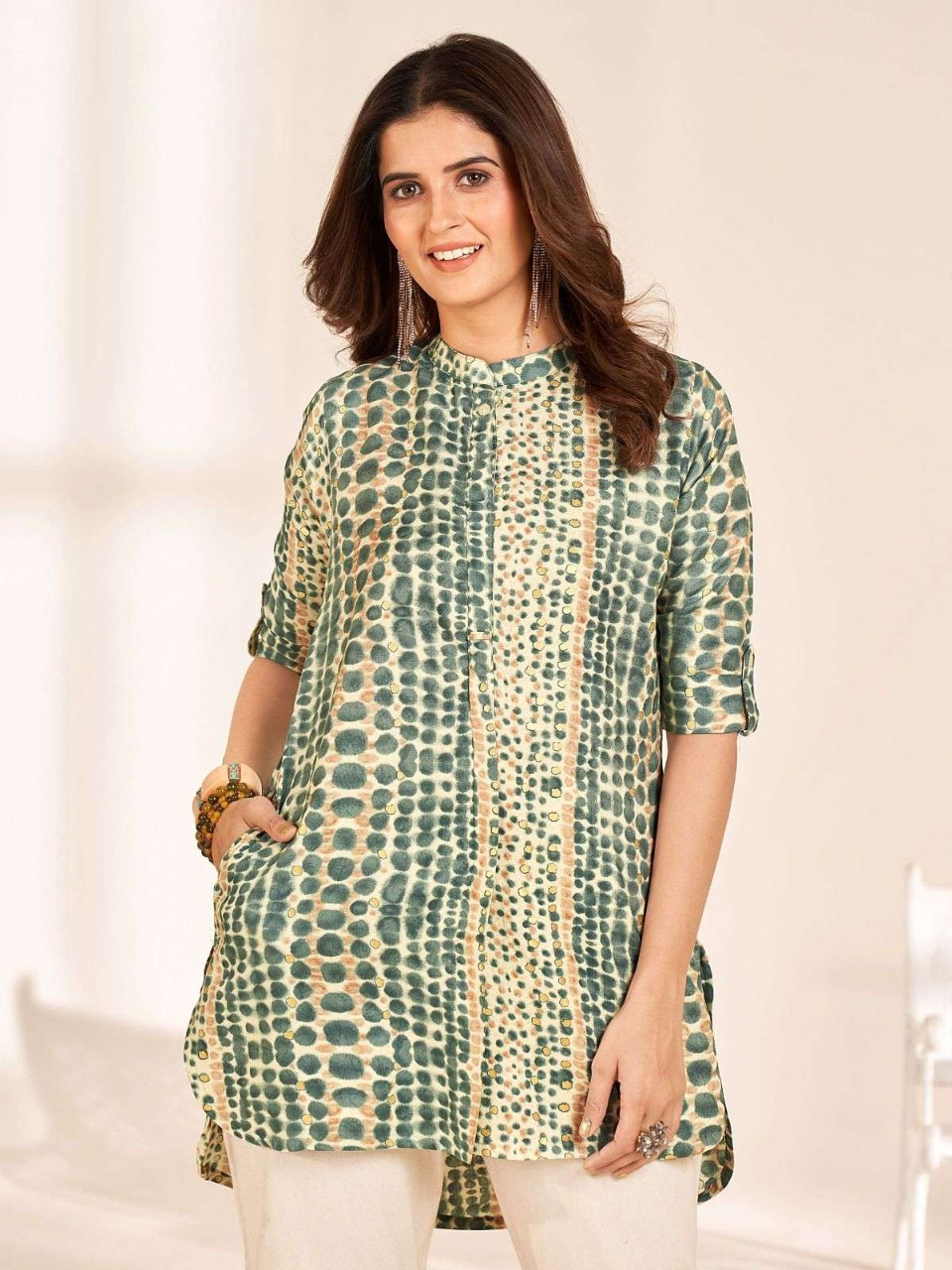 Printed Short Kurti Set for Women